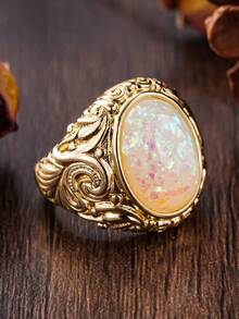 1pc Vintage Ring Women's Wedding Engagement Party Jewelry Valentine's Day Gift - 1# - View 6