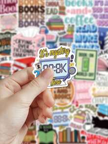 50pcs Scroll Aesthetic Stickers For Journal, Diary, Notebook, Tablet, Scrapbook, Planner, Greeting Card, Envelope, Water Bottle, Phone Decoration, Party Gift - Multicolor - View 5
