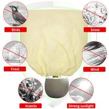 Winter Plant Cover Blanket: Thickened Non-Woven Fabric Frost Cover, With Thermal Insulation And Moisture-Proof Functions. Protects Shrubs, Roses And Delicate Plants From Low Temperature Frost Damage. - A - View 9