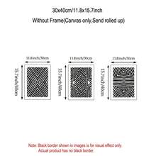 1/3pcs Black White Geometric Canvas Wall Art Set Boho Pattern Abstract Line Prints, Bold Modern Minimalist Wall Decor For Living Room Bedroom Office, Chic Artwork Gift For Family & Friends Unframed Unframed - Pattern - View 16