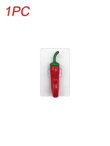 1/5pcs Strong Self-Adhesive Chili Pepper Shaped Hooks, Easy Installation Without Drilling, Suitable For Bathroom Towel Hooks, Closet Hooks, Kitchen Hooks, Door Key Hooks, Hair Accessory Storage Hooks And Various Holiday And Party Decorations - Multicolor - View 13