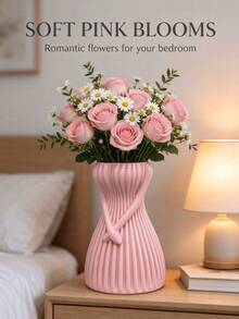 1pc Pink Skirt Vase, Minimalist High-End Design, Suitable For Room Decor, Home Living Room Desktop Study, Dining Room Decoration, Exquisite Craftsmanship Vase - 1PC - View 3