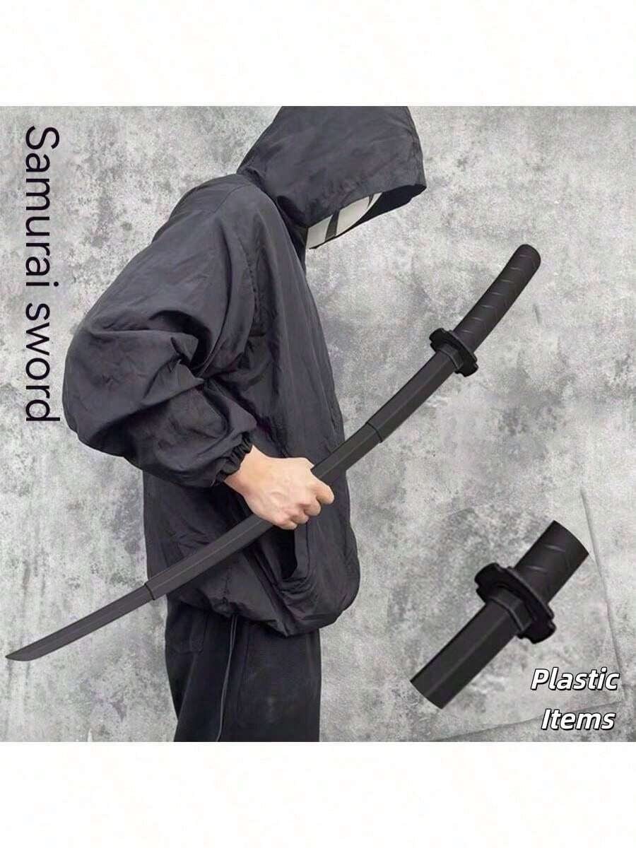 1PC-Retractable Samurai Sword-Hollow Retractable Plastic Toy-Portable-Extended Samurai Sword-Rounded No Sharp Edge -Costume Prop-Movie Prop-Stage Performance Prop-Birthday/Holiday/Party/New Year Gift-Toy-Gift-Present