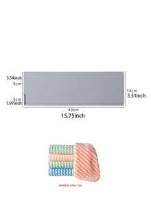 2/1pc Modern Solid Color Matte Silicone Sink Splash Guard Mat, Narrow Edge Extended Drainage Mat, Non-Slip Countertop Storage Mat, Bar Mat, Suitable For Bathroom, Cafe, Home Decor, Bathroom Decor, Autumn Home Decor, Christmas Home Decor, Halloween Decor, Suitable For Wedding Events, National Day Gifts, National Day School Gifts, Saudi National Day Gifts, Suitable For Saudi Arabia National Day Events, Halloween, Christmas - Multicolor - View 9