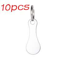5/10pcs Stainless Steel Shopping Cart Keychain Set, Custom Supermarket Anti-Loss Tags, Personalized Shopping Cart Tokens With Key Rings, Shopping Cart Logo Pattern, Classic Fashion Easy Style, Unisex, Daily Wear, Grocery Shopping Accessories - Thickened Upgraded Version - View 15