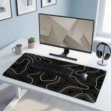 Black & White Map Extra Long Mouse Pad, Gaming Office Home Art Design, Gift For Friends And Family, Rubber Base, PC Laptop Study Desk Mat, Multiple Sizes, Computer Keyboard Pad, Non-Slip Durable Smooth - View 15