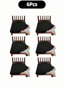 Solid Color High Elastic Chair Seat Cover, Dust-Proof And Wear-Resistant, Suitable For Dining Chair, Office And Home Decor, Washable Dust-Proof Protective Cover, Suitable For Restaurant, Hotel, Home Bench Use, Universal Milk Silk Chair Seat Cover, Dining Chair Cover, Dining Table Chair Cover, Dining Chair Cover Set, 1, 4 Or 6 Pieces - Multicolor - View 22