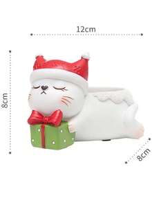 1pc Cute Style, Animal Shaped Planter, Decorative Storage & Plant Container, Mini Flower Pot, For Christmas Holiday Desktop Home Office Tabletop Decor & Xmas Gift Christmas Christmas Decrations Christmas Decrationschristmas Giftshome Decorhome Decor - Multiple Colors and Styles - View 13