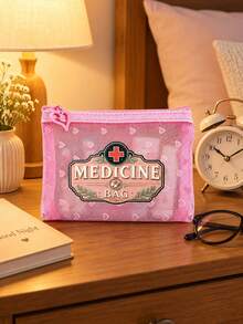 Mini Portable Mesh Medical Pouch With Medical Pattern, Compact First ...