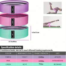 1pc Leg And Hip Resistance Band, Fabric Exercise Loop Band For Yoga, Pilates, Home Workout, Hip Strength Band - A - View 10