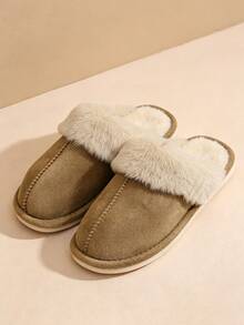 Children's Plush Slippers For Girls And Boys, Warm House Shoes Suitable For Indoor And Outdoor - Khaki - View 4