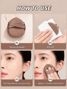 5pcs Makeup Sponge Puff, Multi-Functional Foundation Concealer Powder Setting Blending Sponge, Suitable For Liquid, Cream, Dry And Wet Makeup Tools - Multicolor - View 4
