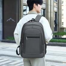 New Minimalist And Versatile Large Capacity Lightweight And Fashionable Multi Compartment Solid Color Lightweight Multi-Color Men's Backpack - Multicolor - View 7