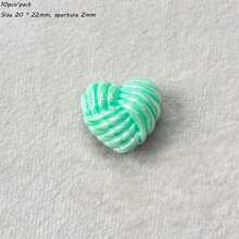 Acrylic Solid Color Ab Color Plated Woven Love Diy Bag Hanging Key Chain Mobile Phone Chain Beads Straight Hole Fried Dough Twists Heart - Multicolor - View 15