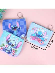 Monopoly Cartoon Anime Theme Periphery Stitch Coin Purse Anime Figure Stitch Angel Image Coin Bag Gifts Stitch Keychain Portable Wallet - Multicolor - View 9