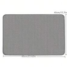 1pc EVA Cat Litter Mat Double Layer Integrated Single Opening Washable Litter Control Mat For Indoor Cats, New Double Layer Cat Litter Mat EVA Material - Odor-Resistant Non-Slip Easy To Clean Litter Control Mat | Indoor Cat Litter Box Mat Scratching Pad | Durable Comfortable Pet Waste Management Supplies | Modern Pet Accessories, Extra Large Double Layer EVA Cat Litter Mat Set. Non-Slip, Waterproof, Easy To Clean. Indoor Cat Litter Box. - Grey - View 11