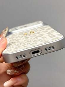 1件式個性化奢華荔枝紋翻蓋卡夾手機殼 人造皮革 適用於 Apple 17 16 15 14 13 Pro Max 全包覆鏡頭防摔手機殼 韓系極簡復古情侶手機殼，生日禮物、聖誕禮物、女性禮物、個性化禮物、客製化禮物、週年禮物、婚禮禮物 - 白色 - 查看 3