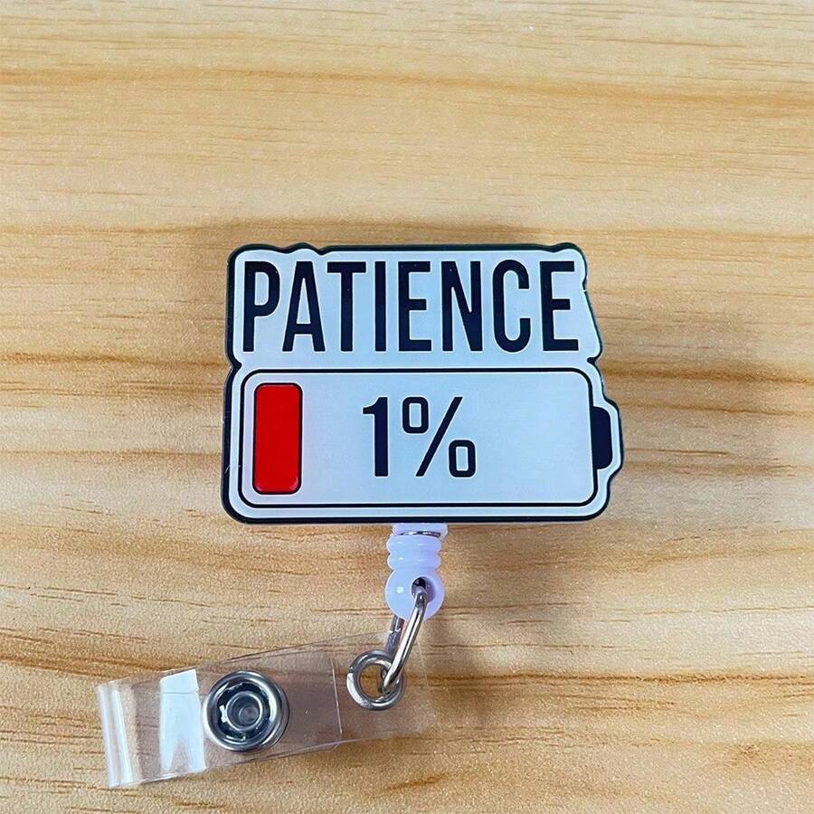 Retractable D-Card Holder Reel, Cute Cartoon Design, Nurse Hospital Badge Lanyard, Office Use, 1pc/2pcs - A - View 1