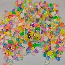 100pcs Glow-In-The-Dark Resin Mini Animal Decorations - Duck, Dolphin, Frog, Rabbit, Turtle. No Battery Required, Perfect For Gardening, Party, Micro Landscape And Aquarium Decor. Absorbs UV Rays In Sunlight And Glows Brighter At Night. - Multicolor - View 5