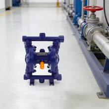 QBY-15Z Air Operated Diaphragm Pump, Cast Iron Pneumatic Double Diaphragm Pump 1/2" Inlet Outlet For Industrial Liquid Delivery - Blue - View 1