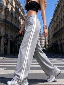 Women's Long Pants, 2 Colors Available, Suitable For Outdoor Travel, Daily Commute, Street Photography, Outfit Gift For Girlfriend And Best Friend - Grey - View 3