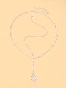 STONEFANS 1pc Autumn European & American Rhinestone Forehead Chain, Vintage Bohemian Bridal Hair Chain, Ball Party Headpiece - Multicolor - View 11