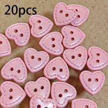 10/20pcs Heart-Shaped Two-Hole Buttons - Hand-Sewn Clothing Heart Buttons, DIY Handmade Sewing Supplies, Durable Plastic, Suitable For Sweaters, Pajamas, Knitwear, Hats, Embroidery, Needlework, Crochet And Handmade Crafts - One Size - View 15