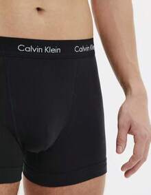 CALVIN KLEIN MENS TRUNK  Fabric    Breathable    Mid Rise    Boxer Trunk - Black - View 4