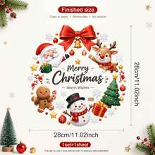 Merry Christmas Window Stickers, Santa Claus, Reindeer, Snowman, Gingerbread Man, Christmas Tree Static Cling Window Decals, No Glue Needed, Holiday Glass Door And Window Decoration - Christmas - View 10