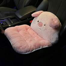 1pc Cute Pet One-Piece Car Seat Cushion, Fun Animal Shaped Seat And Backrest Integrated Pad, Comfortable Lumbar Support For Long Sitting, Car Interior Accessory For Women - A - View 12