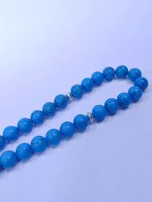 1pc 33-Bead 10mm Muslim Men's Prayer Beads, Stone Material Patterned Beads, Blue White Red 3 Colors Optional, Unisex Prayer Beads - Multicolor - View 4