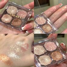 DIKALU 4色眼影盤，1入組長效女士高顯色眼妝產品 - 03 Warm Neutrals - 查看 7