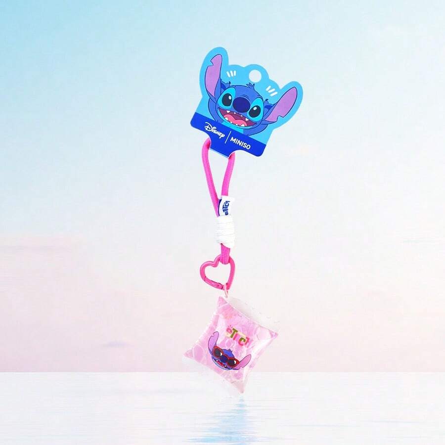 Miniso (1 món giao ngẫu nhiên) Charm lắc dầu Stitch Hawaii Series dễ thương, mặt dây treo túi acrylic chứa chất lỏng trôi nổi, móc khóa kim loại, trang trí ba lô nhân vật hoạt hình, quà tặng bất ngờ sưu tầm cho fan hoạt hình - Nhiều màu - Xem 1