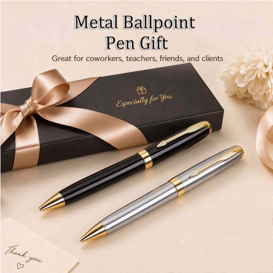 6pcs/Set Luxury High-End Metal Ballpoint Pen Set (1pc Ballpoint Pen ...