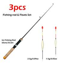 XHOUT 3Pcs Ice Fishing Rod And Float Set, Fishing Gear, Fishing Equipment, Includes 65cm Ice Fishing Rod And 2 Floats Of Different Weights, Compact Storage, Easy To Observe Bites, Simple Assembly, For Ice Fishing, Bank Fishing, Lake Fishing Freshwater. - Multicolor - View 12