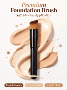 Foundation Brush,For Cream&Liquid Foundation,Seamless Flawless Finish,Professional Beauty Tool For Cream Complexion Makeup Application - Black - View 4