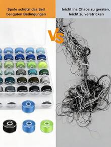Sewing Machine Bobbin Thread, A-Size 15 Class, Pre-Wound Bobbin Thread, Random 36 Colors Polyester Bobbin Thread, Suitable For Brother/Singer/Babylock/Janome Sewing Machines - Multicolor - View 2