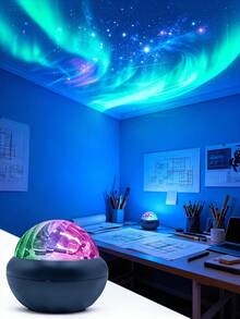 LED Aurora Projector Light, RGB Color Changing Ambient Light With Remote Control, USB Powered, Non-Laser, Ceiling Projection, Decor For Room & Living Room, Party, Christmas & Holiday Gift - Dynamic Water Ripple - View 12
