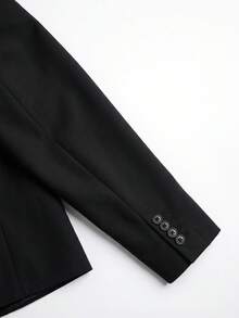 Setelan Jas Pria Kasual Desain Musim Semi/Gugur 3 Potong dengan Rompi dan Celana Panjang - Hitam - View 5