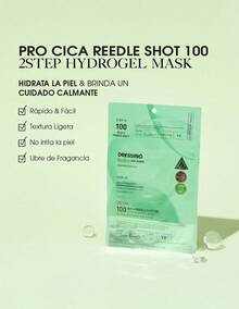 VT Cosmetics VT Reti-A Reedle Shot 100 2Step Hydrogel Mask 4 Pzas,Mascarilla Facial Reafirmante con Retinol y Bakuchiol, Cuidado de Poros y Textura - Hydrogel Mask - Ver 2