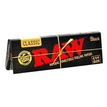 Avant أوراق لف Raw Black Classic 1/4 غير مكررة فائقة الرقة، علبة من 24 دفتر، أفضل جودة مضمونة - مشاهدة 3