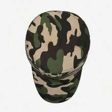 1pc Men's Camouflage Flat Top Baseball Cap, Adjustable Sun Protection Casual Hat, Suitable For Spring/Autumn Outdoor Travel, Beach, Party - Multicolor - View 3