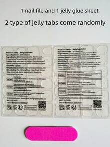 長款尖頭穿戴式假指甲 紅色杏仁形 純色哥德血色亮面甲片 24片 + 1片果凍膠 + 1個指甲锉 - 紅色 - 查看 8