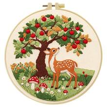 15*15cm/5.9*5.9in 20*20cm/7.9*7.9in,Growing Tree Embroidery Kit, DIY Handmade Embroidery Set For Adult Beginners, Home Gift, Women's Sewing Gift, Including User Manual, Printed Pattern Fabric, Embroidery Frame, Needle And Thread. - Growing Tree - View 18