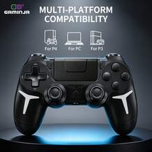 GAMINJA P412 Wireless Bluetooth Game Controller, Compatible With P4/P4 Slim/P4 Pro/PC, Built-In Speaker, 6-Axis Motion Sensing, Touchpad, 600mAh Battery Capacity - View 10