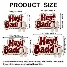 "Hey! Baddie"Text Rug,Soft,Available In Multiple Sizes,Perfect Holiday Gift,Suitable For Living Room,Study,Bedroom,Kitchen,Bathroom Rug,Bedside Rug,Creative Rug,Living Room Rug,Bedroom Rug,Bathroom Decorative,Home Decor,Kitchen Decor - Multicolor - View 7