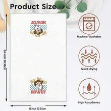 2pcs "Ho Ho Ho" Merry Christmas Kitchen Towels, Fun Christmas Kitchen Decor, Suitable For Home, Housewarming Gift For Grandma, Mom, Neighbors, Christmas Hand Towels For Friends, Women Hostess Gift - Multicolor - View 2