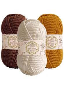 3pcs/150g Assorted Color Yarn Set, Christmas DIY Craft Creative Gift, Suitable For Crochet Hats, Clothes, Scarves, Blankets, Gloves And Small Craft Projects, As Well As Jewelry Making DIY Material Kit - Yarn Kit - View 6
