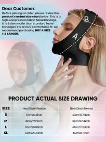 larrycard 1pc Women's V-Face Tightening Band, Lifting Face Sculpting Strap For Facial Fitness And Beauty Care - Black - View 11