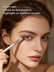 GUOXIAONIU Sickle Nose Contour Brush, Multi-Use, Contour Eyeshadow Highlight, Natural Seamless Blending, Sculpted Bone Look, Soft & Beginner Friendly - Rose Gold #472 - View 11
